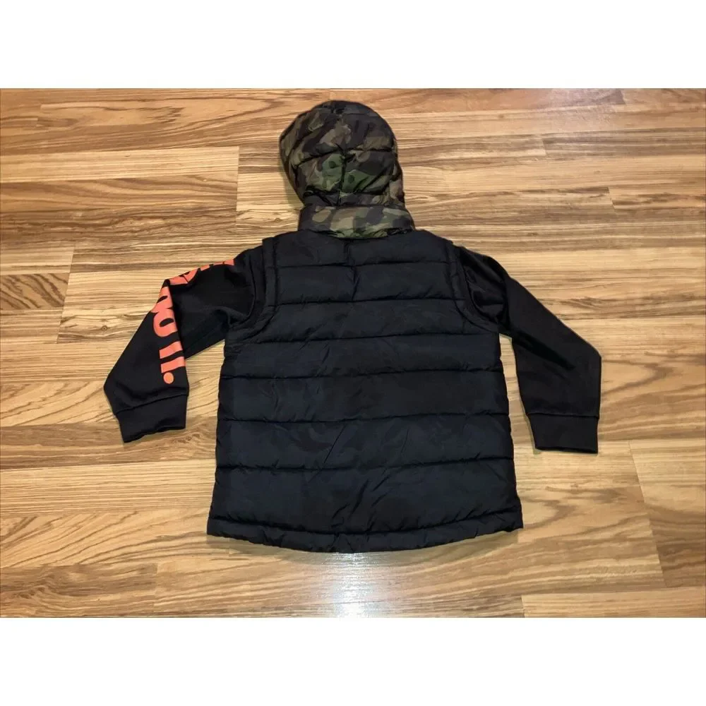 Boys Nike Puffer Jacket vest full zipper Boys‎ 5/6 Medium  Camo
